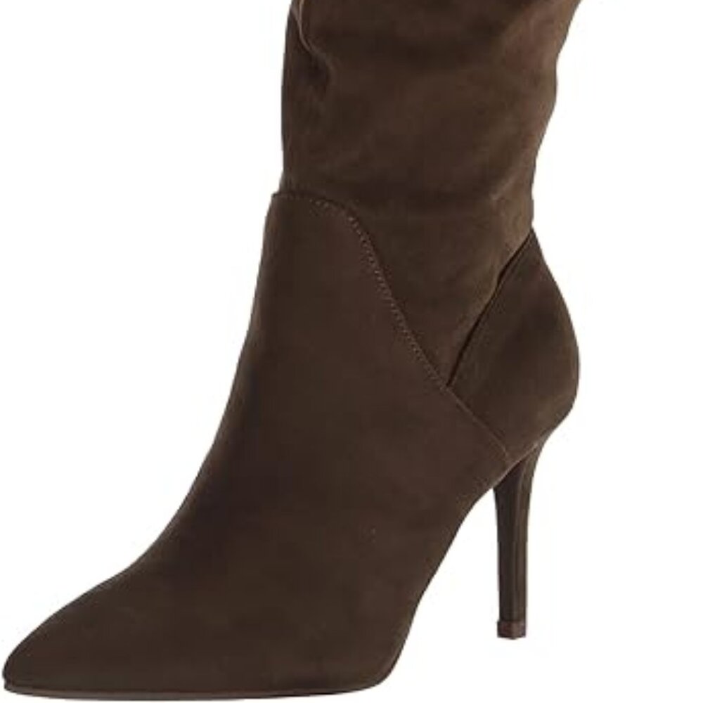 JESSICA SIMPSON - DARK BROWN SUEDE ADLER SLOUCH BOOTS SIZE 8M OR 38.5